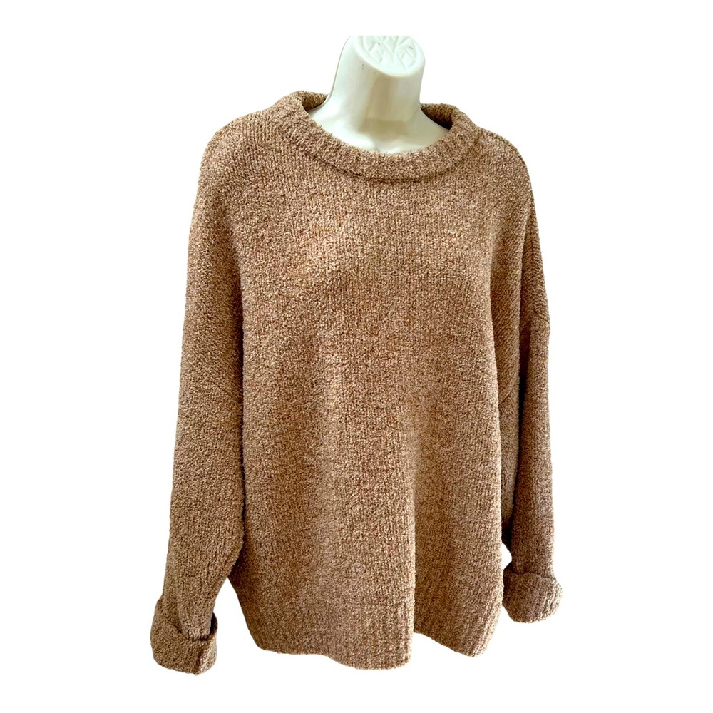 Lou & Grey Chenille Cozy Oversized Golden Light Brown Sweater